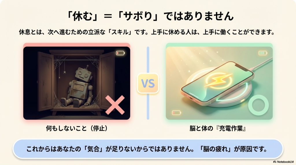 「休む」=「サボり」ではありません