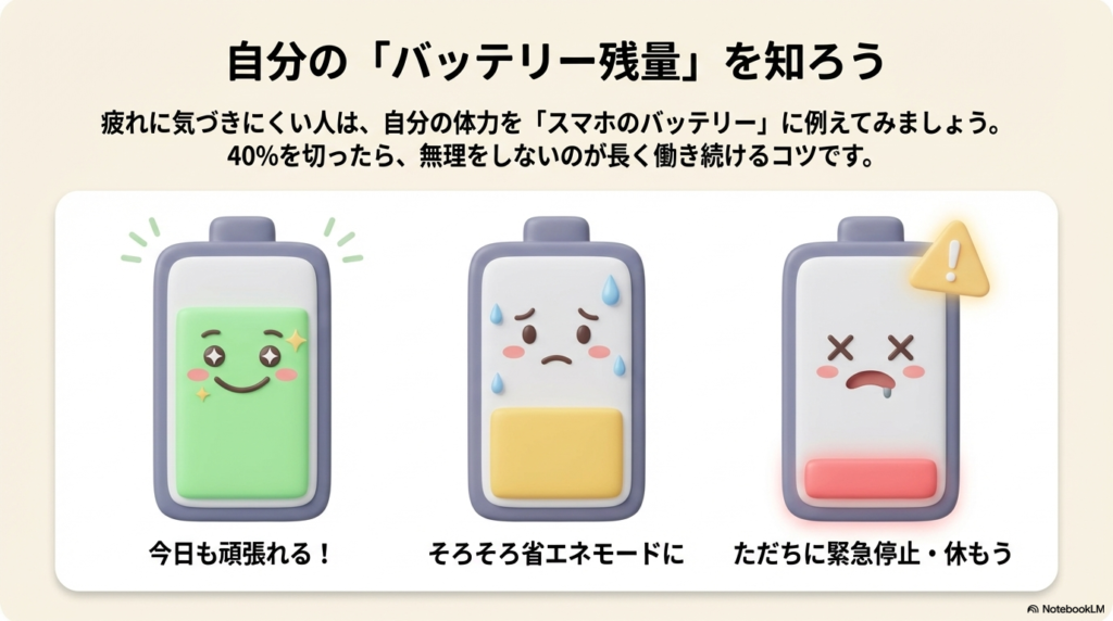 自分の「バッテリー残量」の図解